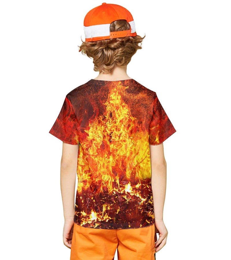 LAIDIPAS T-Shirts for Kid Cool Short Sleeve Tees Boys Girls Summer Casual Shirts Neon Graphic Tees for Youth 8-10 Years - Image 3